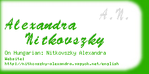 alexandra nitkovszky business card